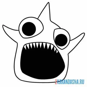 Раскраска pinky stewie сад банбан