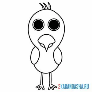 Раскраска курица опила сад банбан