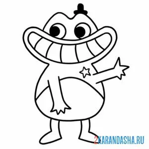 Раскраска sheriff toadsterl сад банбан