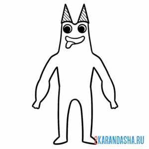 Раскраска банбан с языком