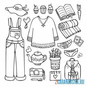 Раскраска одежда садовода