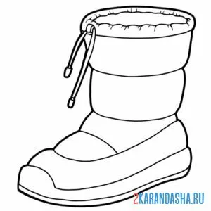 Раскраска дутики сапоги