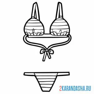 Раскраска купальник