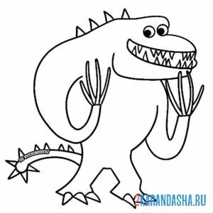 Раскраска sharp claw акула банбан