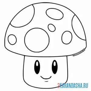 Раскраска солнечный гриб