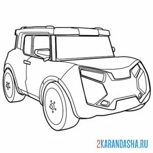 Раскраска машина тобот х