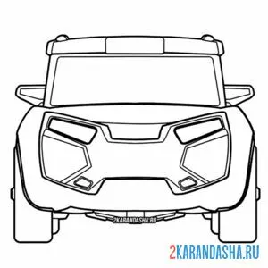 Раскраска тобот машина x