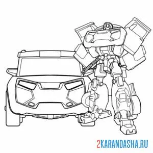 Раскраска тобот х автотрансформер