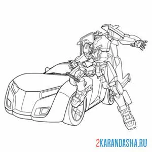 Раскраска тобот evolutinon y трансформер