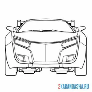 Раскраска тобот evolutinon y автомобиль