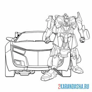 Раскраска тобот evolutinon y трансформер машина