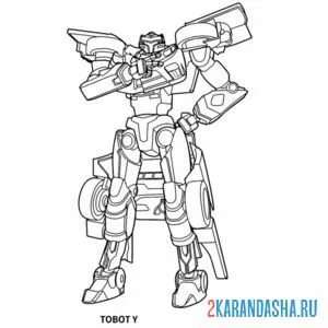 Раскраска робот-защитник кори