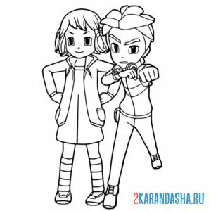 Раскраска долли и дилан