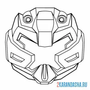 Раскраска шлем тоботы