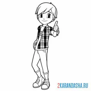 Раскраска райан мальчик