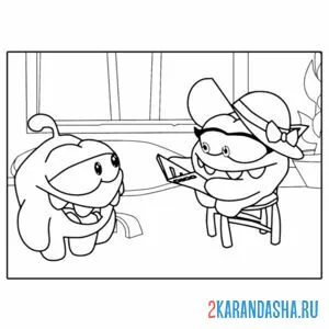 Раскраска ам-няма и ам-няша пара