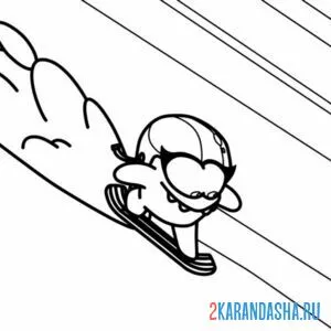 Раскраска ам-няма сноубордист