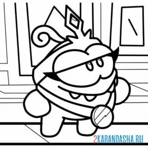 Раскраска ам-няма в короне