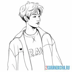 Раскраска член группы стрей кидс