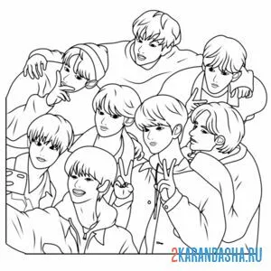 Раскраска стрей кидс все вместе