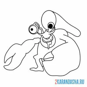 Раскраска admiral krusty garten банбан