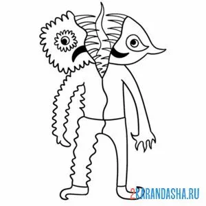 Раскраска банбан джестер scary jester