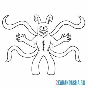 Раскраска badbad гарден банбан