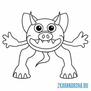 Раскраска fire pickles банбан гарден 4