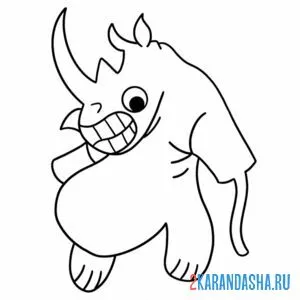 Раскраска счастливый фрэнк банбан