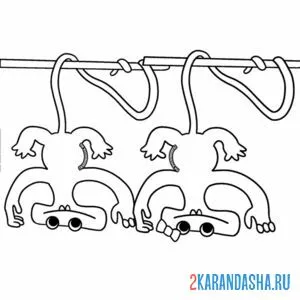 Раскраска кэйси и джеси банбан