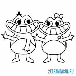 Раскраска два шерифа банбан