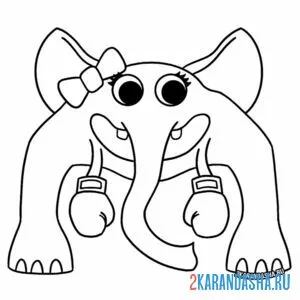 Раскраска тренерша пиклс банбан