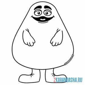 Раскраска забавный гримаса