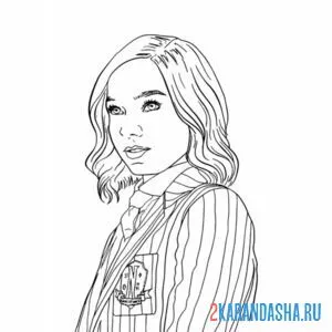 Раскраска энид синклер оборотень