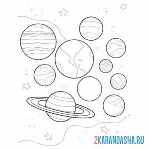 Раскраска планеты разные