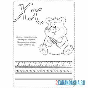 Раскраска буква х напиши сам пропись