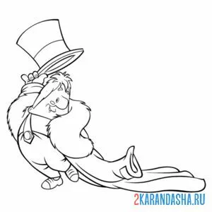 Раскраска карлсон в пальто