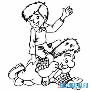 Раскраска карлсон катает малыша