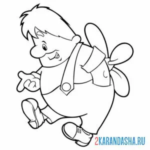 Раскраска карлсон и его пропеллер