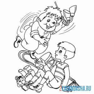 Раскраска карлсон шумит