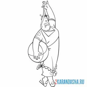 Раскраска фрекен бок сошла с ума