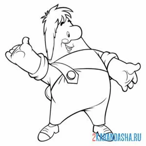 Раскраска карлсон привет