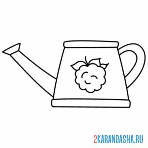 Раскраска малина на лейке