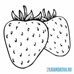 Раскраска клубника съедобная