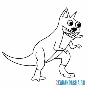 Раскраска банбан kittysaurus