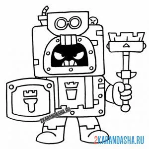 Раскраска боец эш новый персонаж