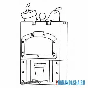 Раскраска эш мусорный контейнер