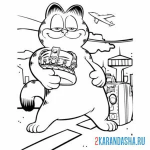 Раскраска гарфилд