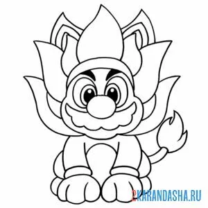 Раскраска giga cat кот марио