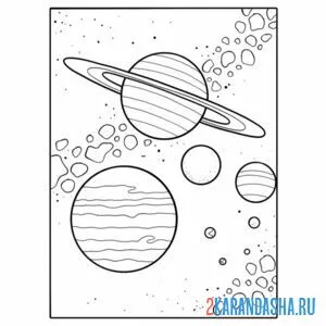 Раскраска назови планеты